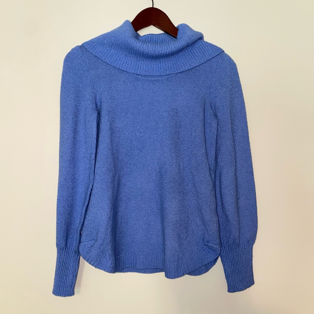 Tahari Soft Blue Cowl Neck Sweater